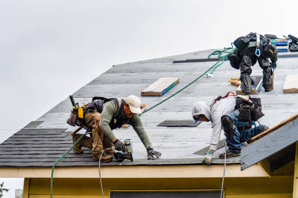 Professional Gutter Installation technician working in Narberth, PA
